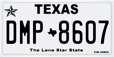 TX license plate DMP8607
