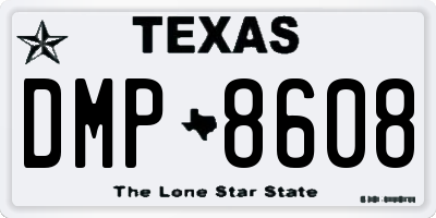 TX license plate DMP8608