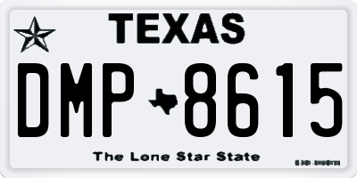 TX license plate DMP8615