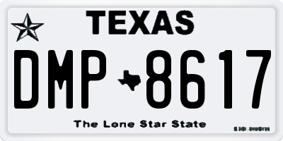 TX license plate DMP8617