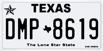 TX license plate DMP8619