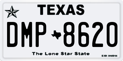 TX license plate DMP8620