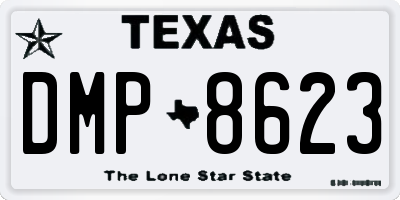 TX license plate DMP8623
