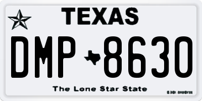 TX license plate DMP8630