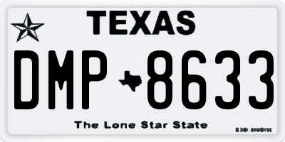 TX license plate DMP8633