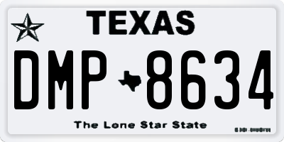 TX license plate DMP8634