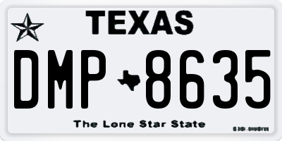 TX license plate DMP8635