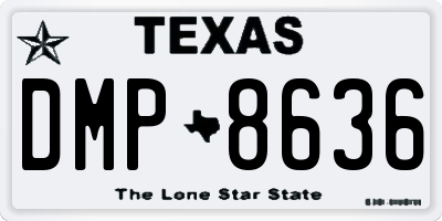 TX license plate DMP8636