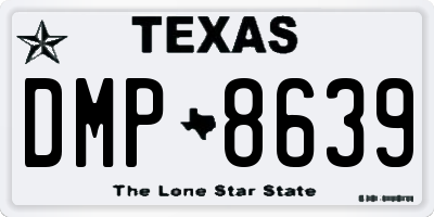 TX license plate DMP8639