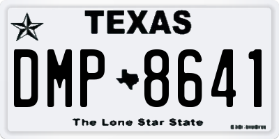 TX license plate DMP8641