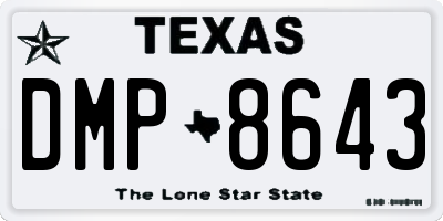 TX license plate DMP8643