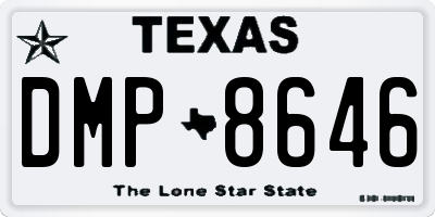 TX license plate DMP8646