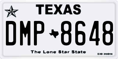 TX license plate DMP8648