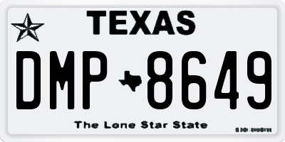 TX license plate DMP8649