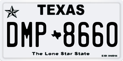 TX license plate DMP8660