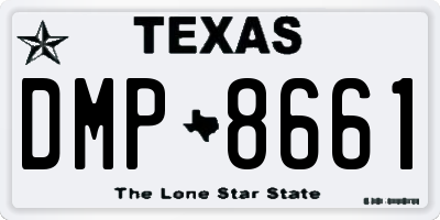 TX license plate DMP8661