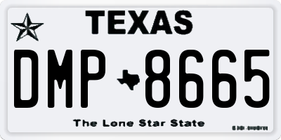 TX license plate DMP8665