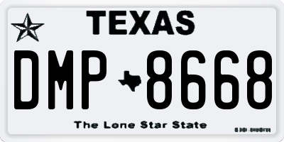 TX license plate DMP8668