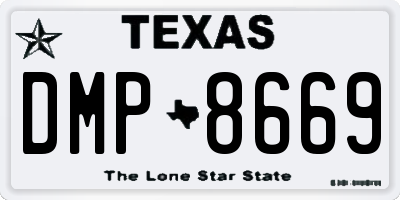 TX license plate DMP8669
