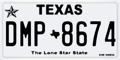 TX license plate DMP8674