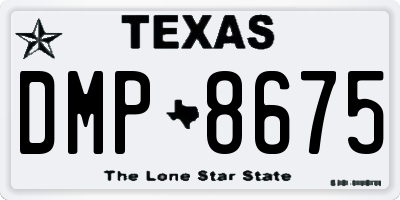 TX license plate DMP8675