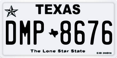 TX license plate DMP8676