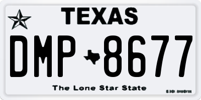 TX license plate DMP8677