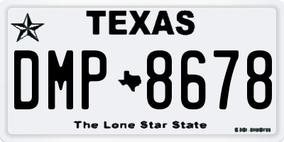 TX license plate DMP8678