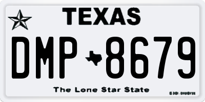 TX license plate DMP8679