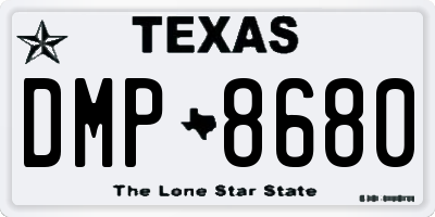 TX license plate DMP8680