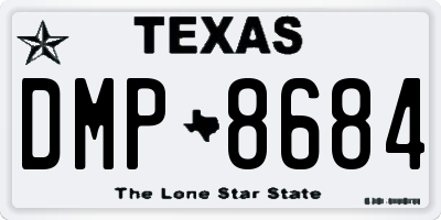 TX license plate DMP8684