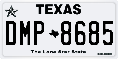 TX license plate DMP8685