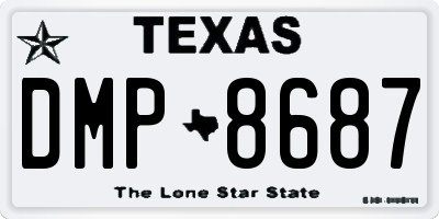 TX license plate DMP8687