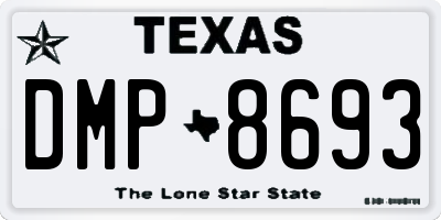 TX license plate DMP8693