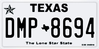 TX license plate DMP8694
