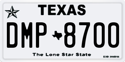 TX license plate DMP8700