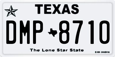 TX license plate DMP8710