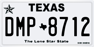 TX license plate DMP8712