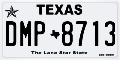 TX license plate DMP8713
