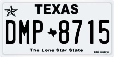 TX license plate DMP8715
