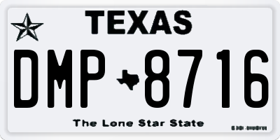 TX license plate DMP8716