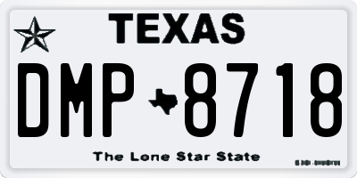 TX license plate DMP8718