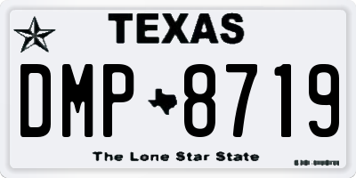 TX license plate DMP8719