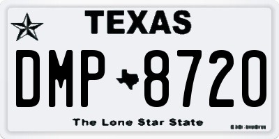 TX license plate DMP8720