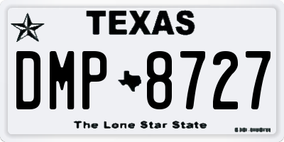 TX license plate DMP8727