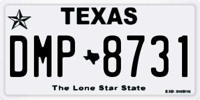 TX license plate DMP8731