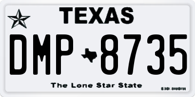 TX license plate DMP8735