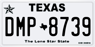 TX license plate DMP8739
