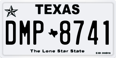 TX license plate DMP8741