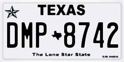 TX license plate DMP8742